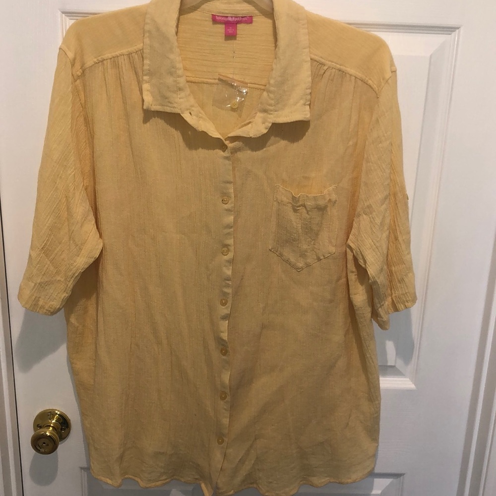 WOMAN WITHIN 3X BUTTON FRONT TOP